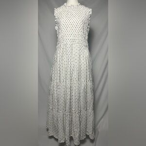 HATLEY High Neck Tiered Cottage Boho Maxi Sleeveless Dress Size XL